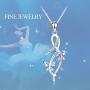 AOBOCO 925 Sterling Silver Butterfly Series Necklace, Fine Jewelry Gifts for Mothers Day