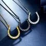 beautlace Horseshoe Necklace 18K Gold/Silver/Black Gun Plated Equestrian Horseshoe Pendant Horseback Riding Jewelry Gift for Men and Women KP0162 beautlace Horseshoe Necklace 18K Gold/Silver/Black Gun Plated Equestrian Horseshoe Pendant Horseback Riding Jewelry Gift for Men and Women KP0162