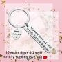 CENWA 1st 5th 10th 20th Wedding Anniversary Keychain for Couples First Anniversary Five Ten Twenty Years Anniversary Jewelry