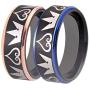 Cosplay Jewelry 8mm Width Kingdom Hearts & Crowns Design Ring Wedding Ring Engagement Ring-Free Inside Engraving