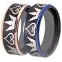Cosplay Jewelry 8mm Width Kingdom Hearts & Crowns Design Ring Wedding Ring Engagement Ring-Free Inside Engraving Cosplay Jewelry 8mm Width Kingdom Hearts & Crowns Design Ring Wedding Ring Engagement Ring-Free Inside Engraving