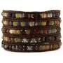 Chan Luu Multi Stone Wrap Bracelet on Brown Leather Chan Luu Multi Stone Wrap Bracelet on Brown Leather