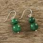 NOVICA Multi-Gem Green Quartz .925 Sterling Silver Beaded Earrings, Jungle Spheres