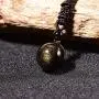 Natural Gold Obsidian Onyx Pendant Rainbow Eyes Beads Lucky Blessing Necklace Natural Gold Obsidian Onyx Pendant Rainbow Eyes Beads Lucky Blessing Necklace