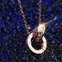 Showfay Necklace for Women, Roman Numeral Circle Necklace Suitable for Daily Life, at Work, or Party, Retro Women Necklace with Cubic Zirconia for Valentine’s Day/Holiday/Festival Gift