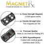 MagnetRX® Ultra Strength Magnetic Therapy Bracelet - Arthritis Pain Relief & Carpal Tunnel - Adjustable Length Magnetic Bracelets for Men (Black & Gold)