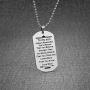 Lcbulu Son Necklace Gifts from Mom - to My Son Dog Tag Inspirational Necklace for Son, Mother to Son Necklace, Son Gifts from Mother