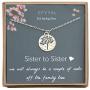 EFYTAL Sister Gifts from Sister, 925 Sterling Silver Family Tree of Life Necklace, Birthday Jewelry Gift Necklaces for Sisters