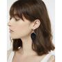 Genuine Leather Earrings Set Teardrop Petal Leaf Leather Dangle Earrings Leather Feather Drop Earring for Women Girls, S/M/L
