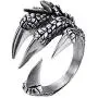316L Stainless Steel Vintage Silver Dragon Claw Adjustable Opening Ring 316L Stainless Steel Vintage Silver Dragon Claw Adjustable Opening Ring