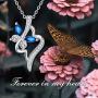 Butterfly Necklace 925 Sterling Silver Infinity Pendant CZ Chain Fashion Jewelry for Women Teen Girls