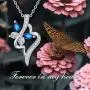 Butterfly Necklace 925 Sterling Silver Infinity Pendant CZ Chain Fashion Jewelry for Women Teen Girls