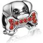 JMQJewelry Dog Bone Paw Mom Charm Birthstone Crystal Charms for Bracelets Mothers Day Women Girl Jewelry
