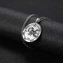 VASSAGO Stainless Steel Key of Solomon Seal Fifth Pentacle of Mars Pendant Necklace Talisman Engraved Round Charm Amulet Necklaces Jewelry for Men Women Teens