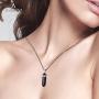 BEADNOVA Crystal Necklaces for Women Crystal Pendant Gemstone Necklace for Spiritual Energy Healing Hexagonal Pendant Divination for Men (18 Inches Stainless Chain)