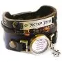 Lost Tribe Designs Deuteronomy 6:5 Bracelet - Adjustable Black Leather Cuff Bracelet with Jewish Hebrew Blessings Lost Tribe Designs Deuteronomy 6:5 Bracelet - Adjustable Black Leather Cuff Bracelet with Jewish Hebrew Blessings