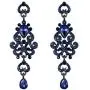 EVER FAITH Womens Crystal Bohemia Bridal Hollow Wave Heart Chandelier Teardrop Dangle Earrings EVER FAITH Womens Crystal Bohemia Bridal Hollow Wave Heart Chandelier Teardrop Dangle Earrings
