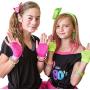 3 Pairs Women Fashion Retro Neon Earrings for 80s Party or Retro Costume Party (Cross Earings)