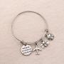 SEIRAA Travel Bracelet Wanderlust Jewelry Retirement Gift Stainless Steel Expandable Wire Bangle Adventure Lover Jewelry