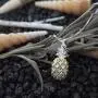 Sterling Silver Large Pineapple Pendant Necklace, 16+2'' Extender Sterling Silver Large Pineapple Pendant Necklace, 16+2'' Extender