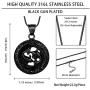 Hipunk 12 Constellation Necklace Zodiac Star Sign Horoscope Pendant 316L Stainless Steel Astrology Birthday Gifts Mens/Women Jewelry