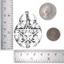 Punk Rock Biker Heavy Metal Gothic Jewelry Unbiased All religion Coexist Disturbed Pewter Pendant Mens Necklace for men unisex Protection Amulet Lucky Charm Medallion Talisman w Silver Ball Chain