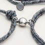 ORFAN Magnetic Couples Bracelet Set Adjustable Attract Bracelet for Couples Engraved Love Bracelet for Valentines Day (Gray and Gray, Custom)