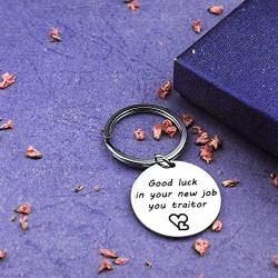 Eigso Lucky Keychain Good Luck in Your New Job You Traitor New Job Keychain Goodbye Gift for Work Colleague(Lucky New Job KR)