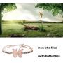 KUIYAI Now She Flies with Butterflies Bracelet Butterfly Charm Bracelet Memorial Jewelry Loss Jewelry Gift for Her