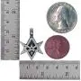 Thelema Jewelry Unicursal Hexagram Seal of Orichalcos unicursally six pointed star Celt Protection Amulet Pewter Boys Mens Womens Pendant Necklace Charm for men women boys girls w Silver Ball Chain