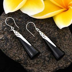 Shop LC Womens Black Onyx 925 Sterling Silver Dangle Drop Earrings for Womens Prom Jewelry Mothers Day Gifts (Black-Drop/Solitaire/Dangle/Statement/Teardrop)