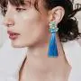Bohemian Long Flower Tassel Earrings For Women Trendy Crystal Silk Fabric Drop Dangle Tassel Earrings Wedding Fashion Jewelry Bohemian Long Flower Tassel Earrings For Women Trendy Crystal Silk Fabric Drop Dangle Tassel Earrings Wedding Fashion Jewelry