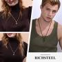 Richsteel Mens Womens Football/Basketball/Soccer/Fitness Dumbbell/Gloves Necklace 22 Chain Stainless Steel Hip Hop Jewelry Sports Fan Gift Customizable Service