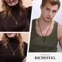Richsteel Mens Womens Football/Basketball/Soccer/Fitness Dumbbell/Gloves Necklace 22 Chain Stainless Steel Hip Hop Jewelry Sports Fan Gift Customizable Service