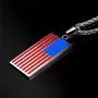 American Flag Dog Tag Necklace with Chain 22'' Stainless Steel Cool US National Flag Tag Pendant for Boys Men, Independance Day 4th of July Gift American Flag Dog Tag Necklace with Chain 22'' Stainless Steel Cool US National Flag Tag Pendant for Boys Men, Independance Day 4th of July Gift