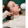 Finrezio 20 Pairs Christmas Leather Earrings for Women Lightweight Petal Plaid Teardrop Dangle Earrings Xmas Jewelry