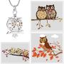 Cremation Jewelry Urn Pendant Necklace with Hollow Urn Cremation Jewelry for Ashes Owl Shape Pet Cremation Jewelry