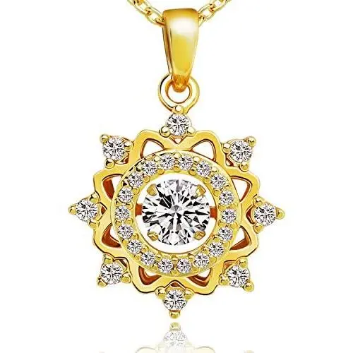 MYLONGINGCHARM Beating Heart Necklace Gifts for Women, Personalized Dancing Cubic Zirconia Pendant Jewelry for Her/Mom/Wife/Girlfriend/Best Friend