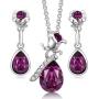 CDE Jewelry Sets for Women Rose Gold Jewelry Embellished with Crystal from Austria Mothers Day Jewelry Gifts Necklace and Earrings Set for Mom Wife