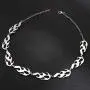 Harajuku Streetwear Flame Necklace for Women Girls Hip Hop Punk Accessory Mens Choker Necklaces Boys Rock Gothic Chain Adjustable Jewelry