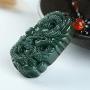 Boutique 100% Pure Natural Manual Sculpture Green Jade Gem Pendant Necklace Men or Women Necklace Pendant Amulet fine polishing