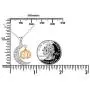 Halloween Jewelry 925 Sterling Silver Moon and Pumpkin Bat Luminous Beads Glow Pendant Necklace, 18 inches Halloween Jewelry 925 Sterling Silver Moon and Pumpkin Bat Luminous Beads Glow Pendant Necklace, 18 inches