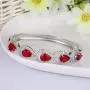 EVER FAITH Cubic Zirconia Wedding Hollow-Out 5 Teardrop Bangle Bracelet EVER FAITH Cubic Zirconia Wedding Hollow-Out 5 Teardrop Bangle Bracelet