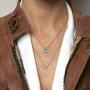 Zehory Boho Layered Cross Necklace Gold Evil Eyes Pendant Necklaces Crystal Jesus Necklaces Chain Jewelry for Women and Girls