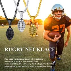 Richsteel Mens Womens Football/Basketball/Soccer/Fitness Dumbbell/Gloves Necklace 22 Chain Stainless Steel Hip Hop Jewelry Sports Fan Gift Customizable Service