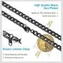 PROSTEEL Stainless Steel 7mm Cuban Link Chain/7mm Figaro Chain/5mm 3D Chain for Men Women, Hypoallergenic, Suitable for Sensitive Skin, 18''/20''/22''/24''/26''/28''/30'', Come Gift Box