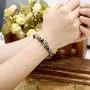 Jovivi 8mm Handmade Lion Head Macrame Adjustable Lava/Matte Agate/Picture/Dragon Stone Gemstone Beaded Bracelet,Unisex Jovivi 8mm Handmade Lion Head Macrame Adjustable Lava/Matte Agate/Picture/Dragon Stone Gemstone Beaded Bracelet,Unisex