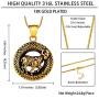 Hipunk Zodiac Pendant Necklace for Men - Star Sign Horoscope Pendant 12 Constellation Necklace 316L Stainless Steel Astrology Birthday Gifts Mens Women Jewelry
