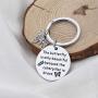 WSNANG Butterfly Gift The Butterfly is Only Beautiful Because The Caterpillar is Brave Keychain Inspirational Jewelry Encouragement Gift for Butterfly Lover Best Friend