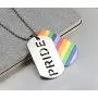 PAURO 2PCS Pride Rainbow Dog Tag LGBT Stainless Steel Jewelry - Gay and Lesbian Pride Pendant Necklace PAURO 2PCS Pride Rainbow Dog Tag LGBT Stainless Steel Jewelry - Gay and Lesbian Pride Pendant Necklace